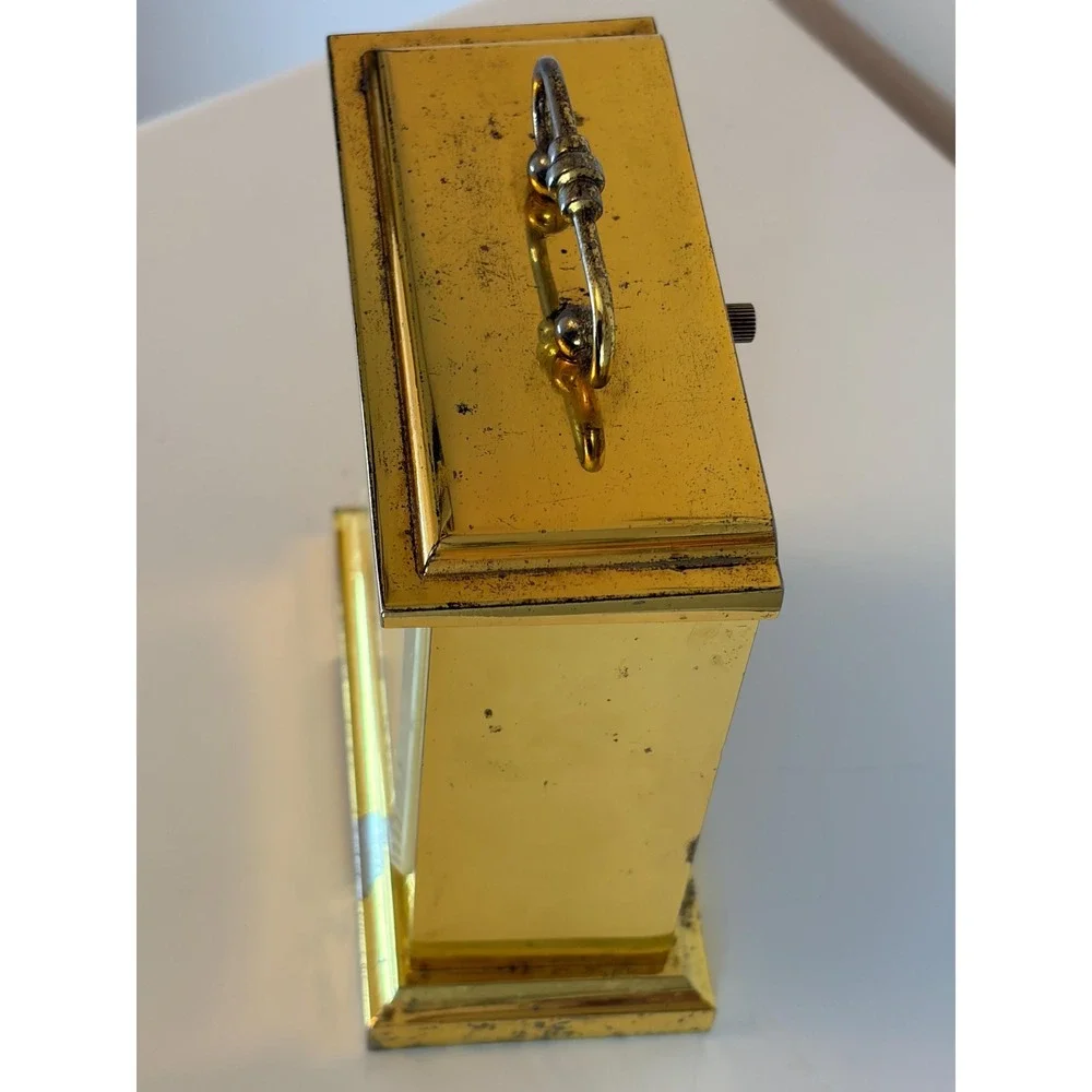 Howard Miller Brass Carriage Clock With Westminster Chime, As-Is